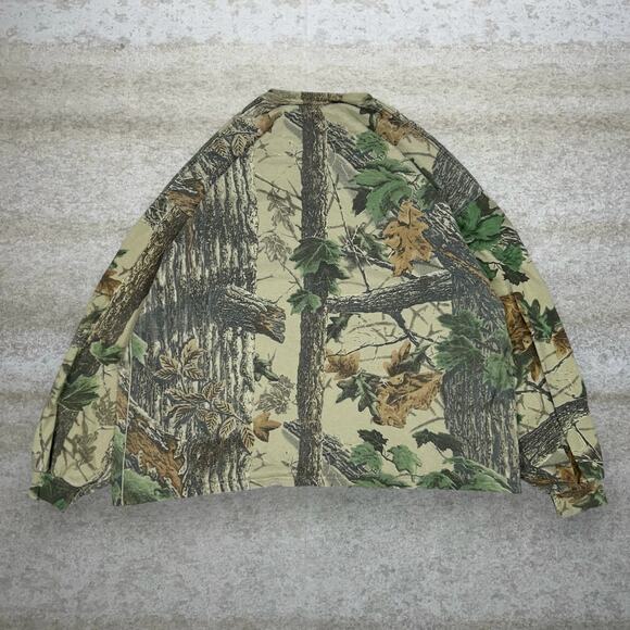 Vintage 90s Realtree Hunting Camo Shirt Mens XL Woodland Cotton Long Sleeve - Picture 2 of 3